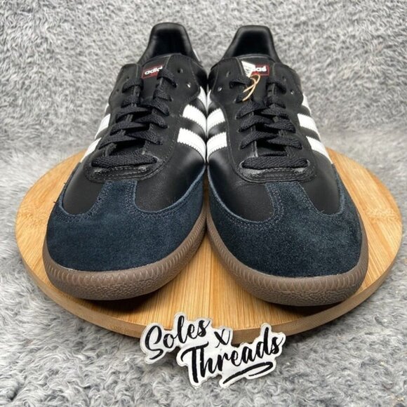 Adidas Samba Size 11.5 Men Black White Sneakers 019000 - Picture 4 of 9
